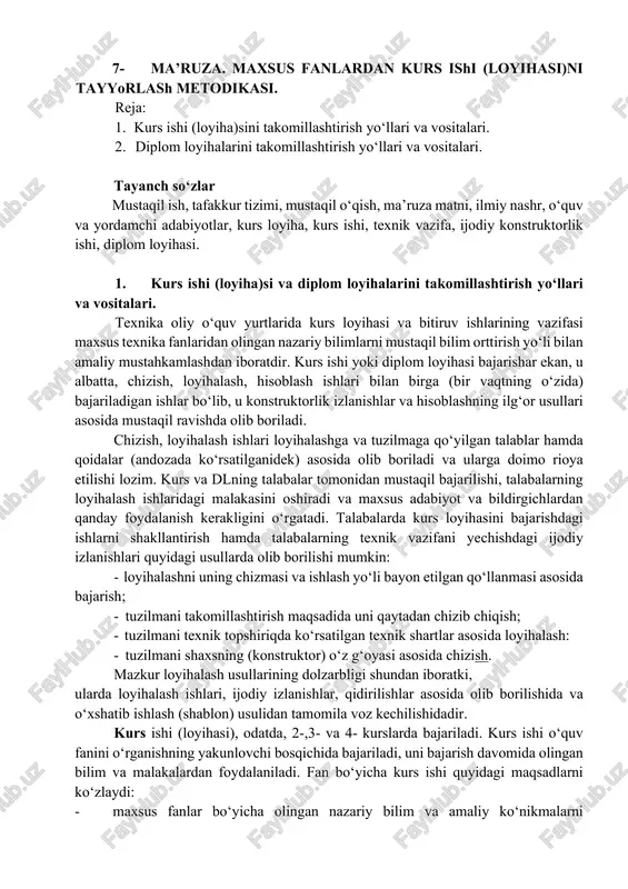 kurs ishi (loyiha)si — PDF