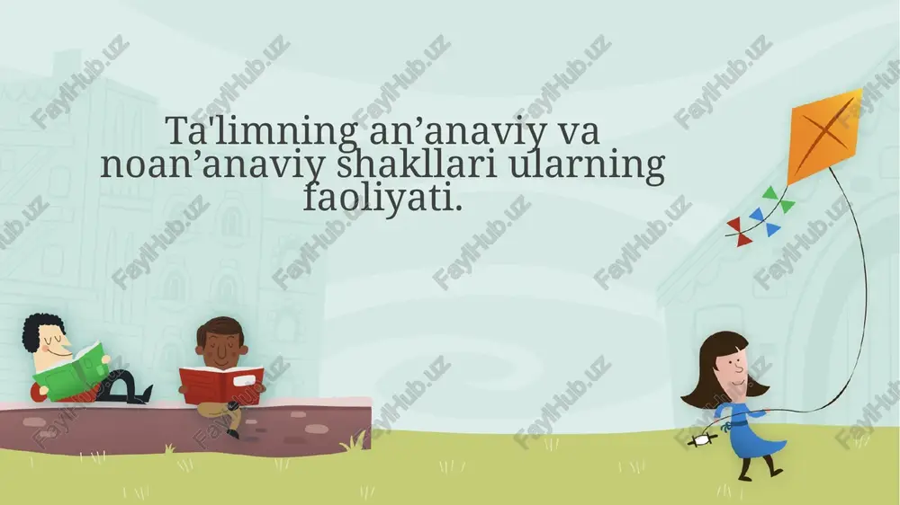 an'anaviy va noan'anaviy ta'lim shakllari — PPTX