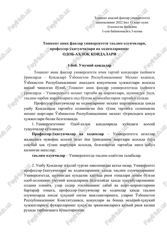 odob-axloq qoidalari — DOC