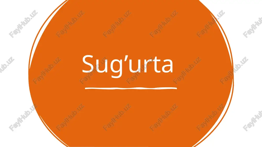 sug’urta — PPTX