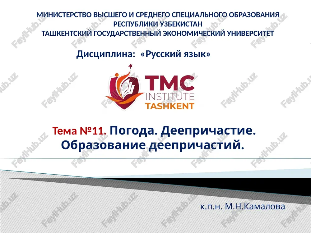 tema№11.pogoda. deeprichastie. obrazovanie deeprichastiy. — PPTX