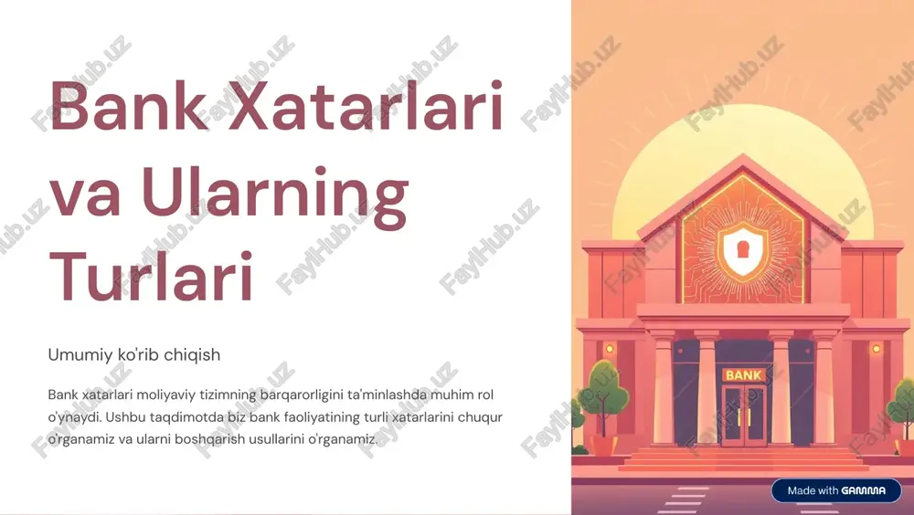 bank xatarlari — PDF