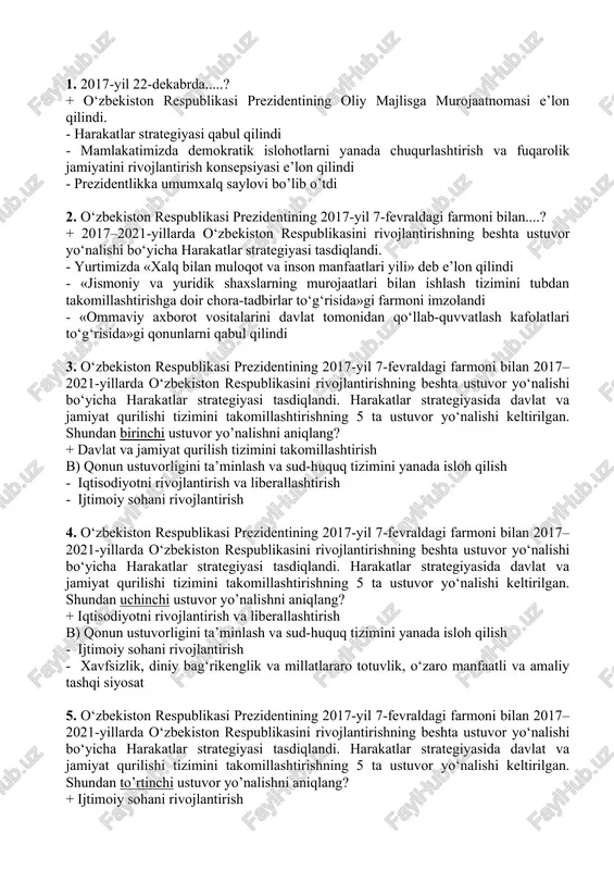 harakatlar strategiyasi — DOC