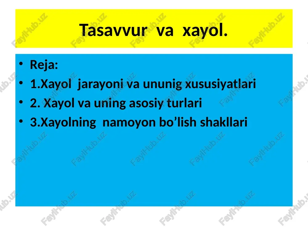 tasavvurvaxayol — PPTX