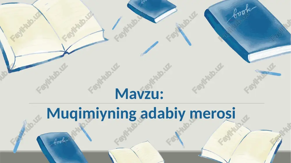 muqimiyning adabiy merosi — PPTX