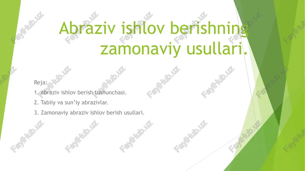 abraziv ishlov berish — PDF