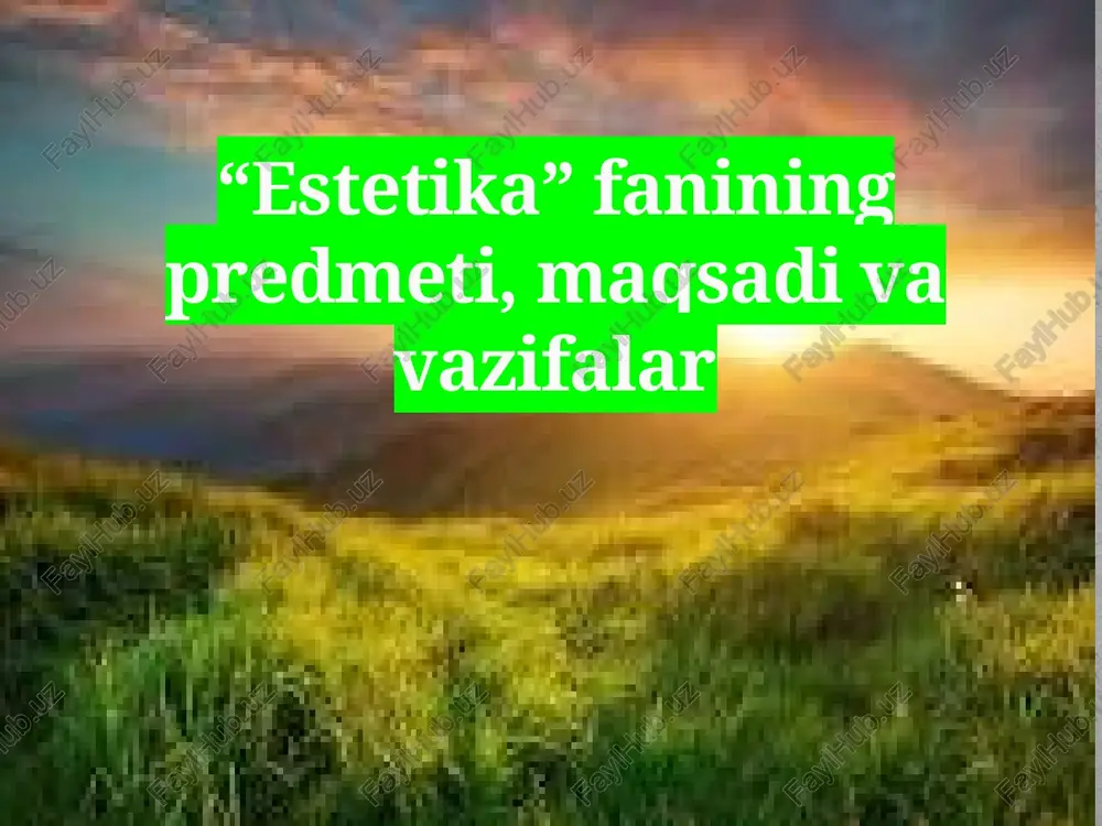 estetika — PPTX