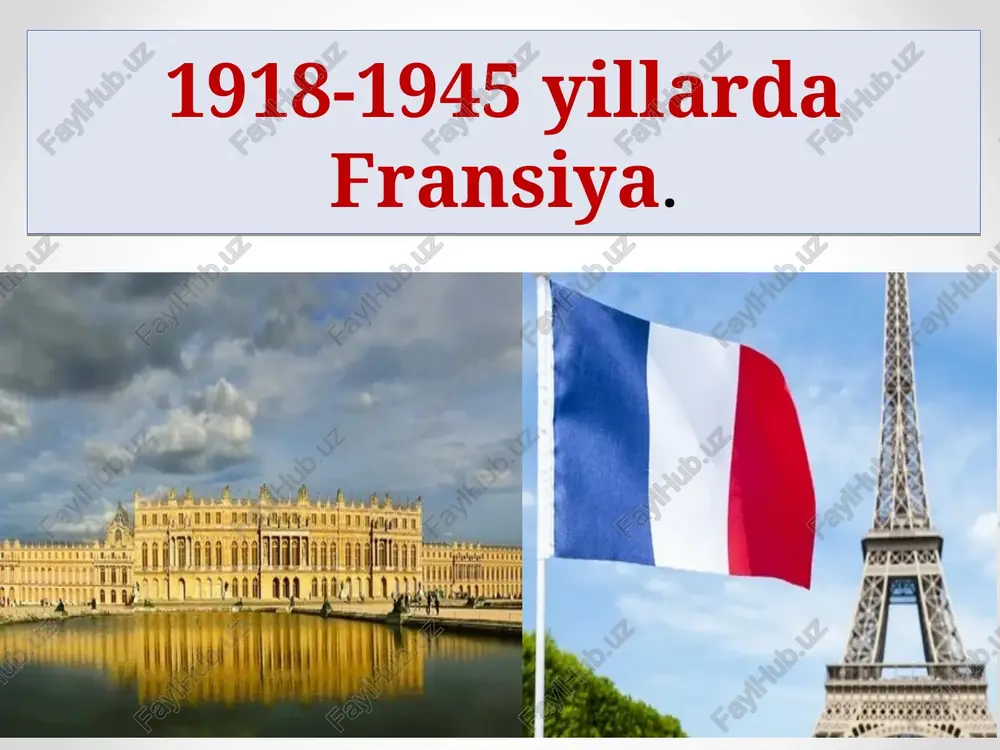 urushdan keyingi fransiya — PPT