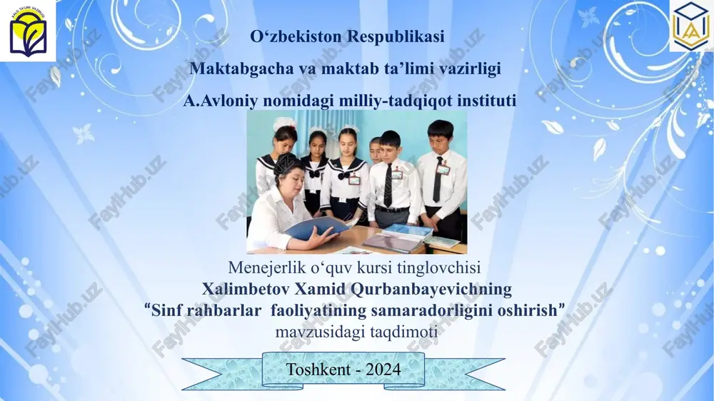menejerlik o‘quv kursi — PPTX