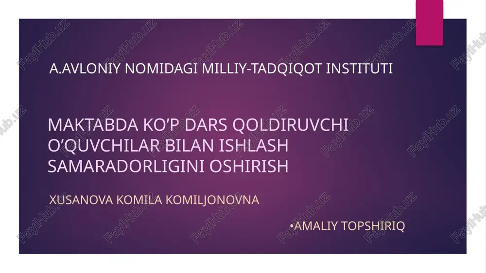 dars jarayoni — PPTX