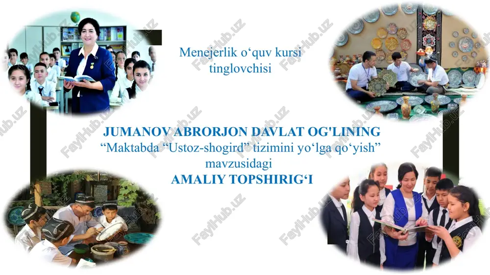 ustoz-shogird tizimi — PPTX