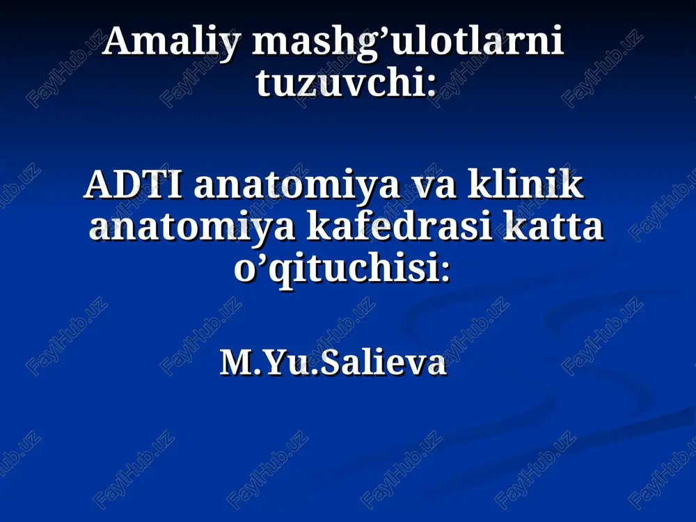 anatomiya fanining tarixi — PPT