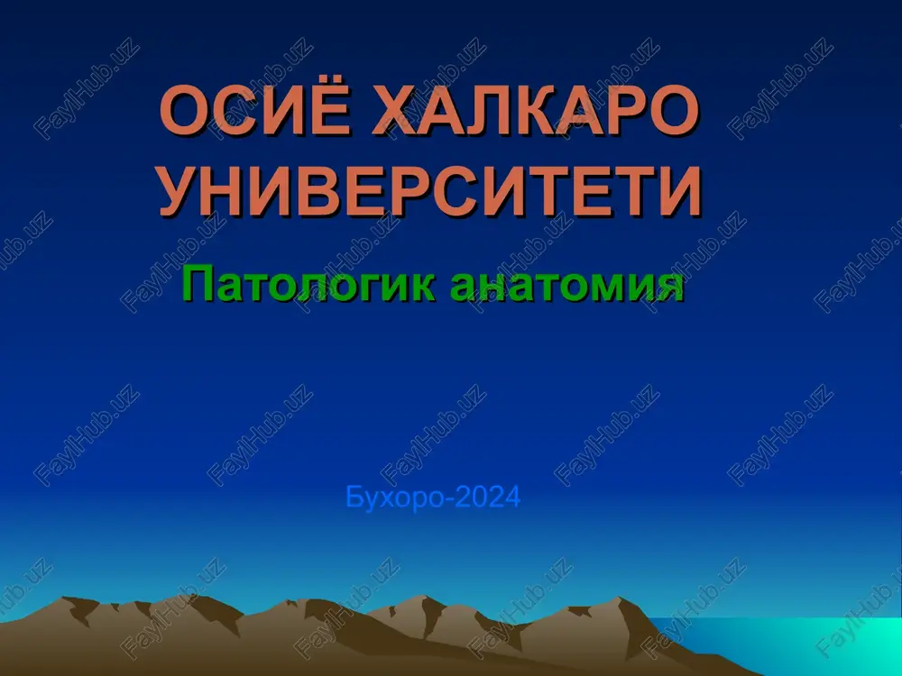 patologik anatomiya — PPT