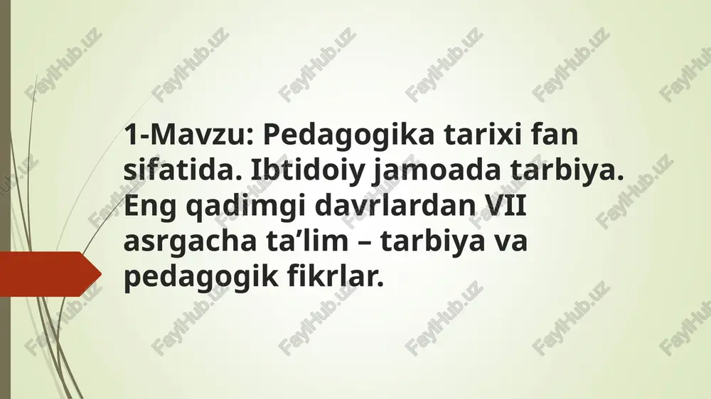 pedagogika tarixi — PPT