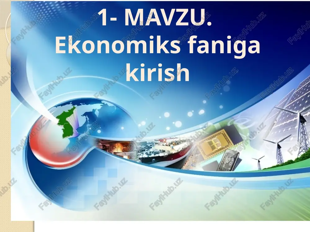 ekonomik sfaniga kirish — PPTX