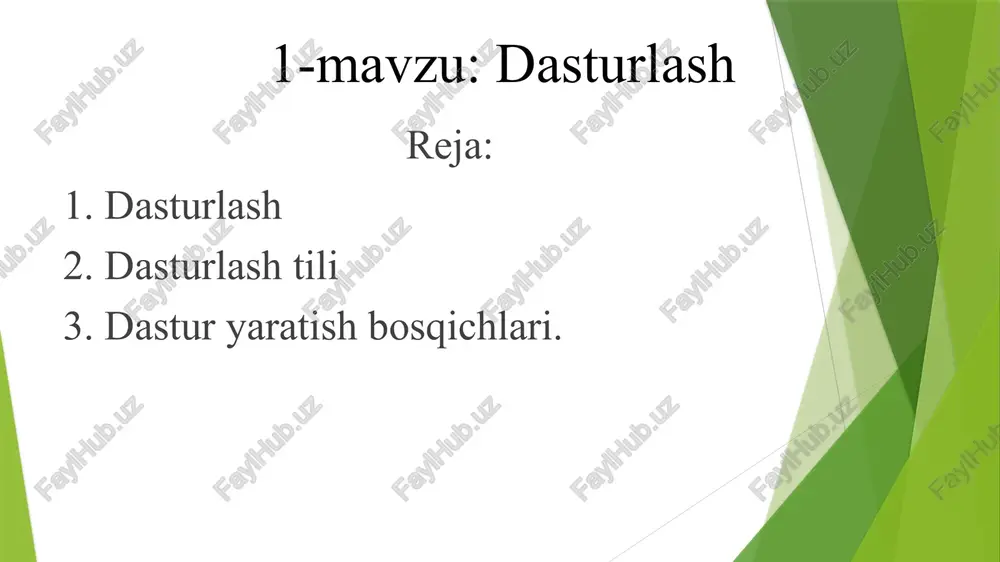 dasturlash — PPTX