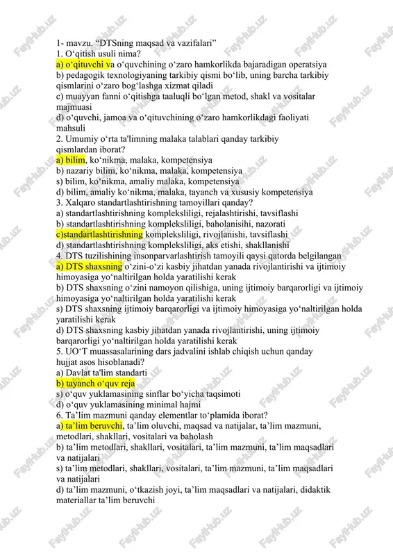dtsning maqsad va vazifalari — DOCX