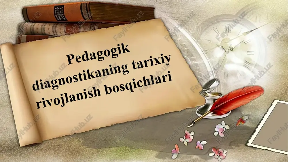pedagogik diagnostikaning tarixiy rivojlanish bosqichlari — PPTX