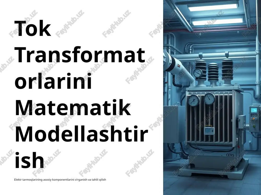 tok transformatorlarini matematik modellashtirish — PPTX