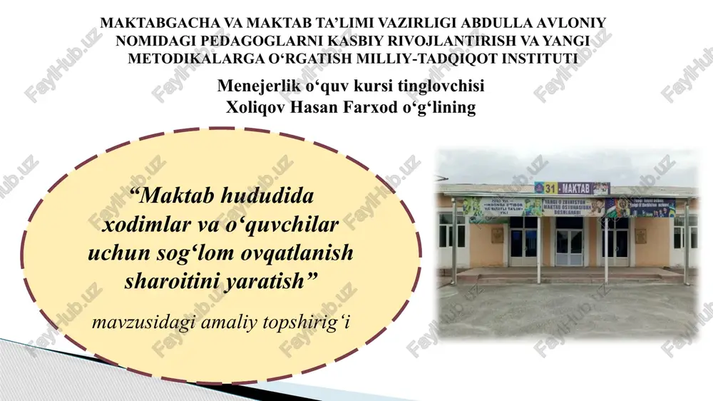 menejerlik o‘quv kursi — PPTX