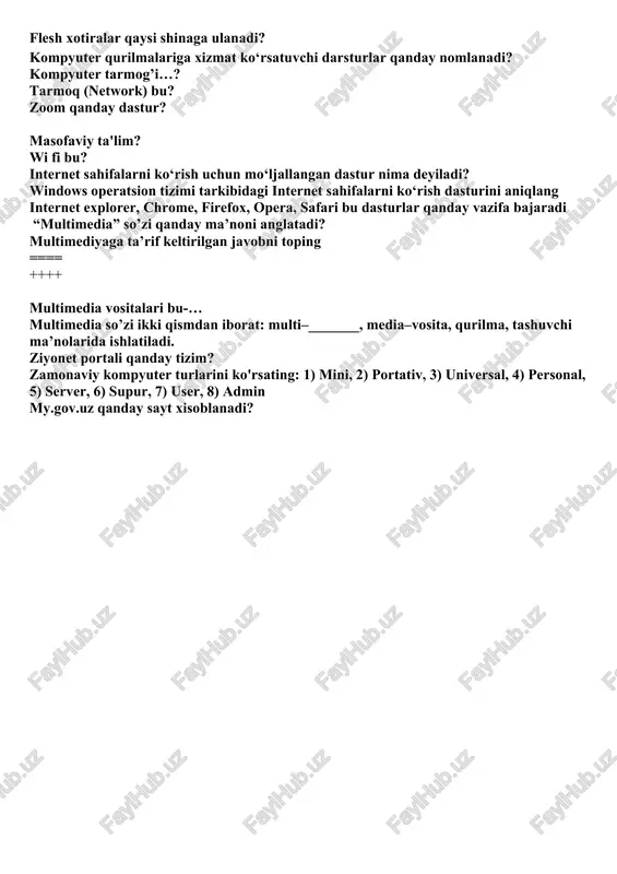 multimedia vositalari — DOC