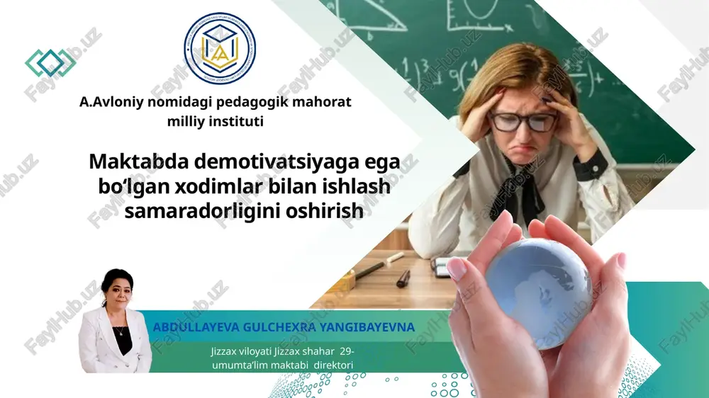 xodimlar demotivatsiyasi — PPTX