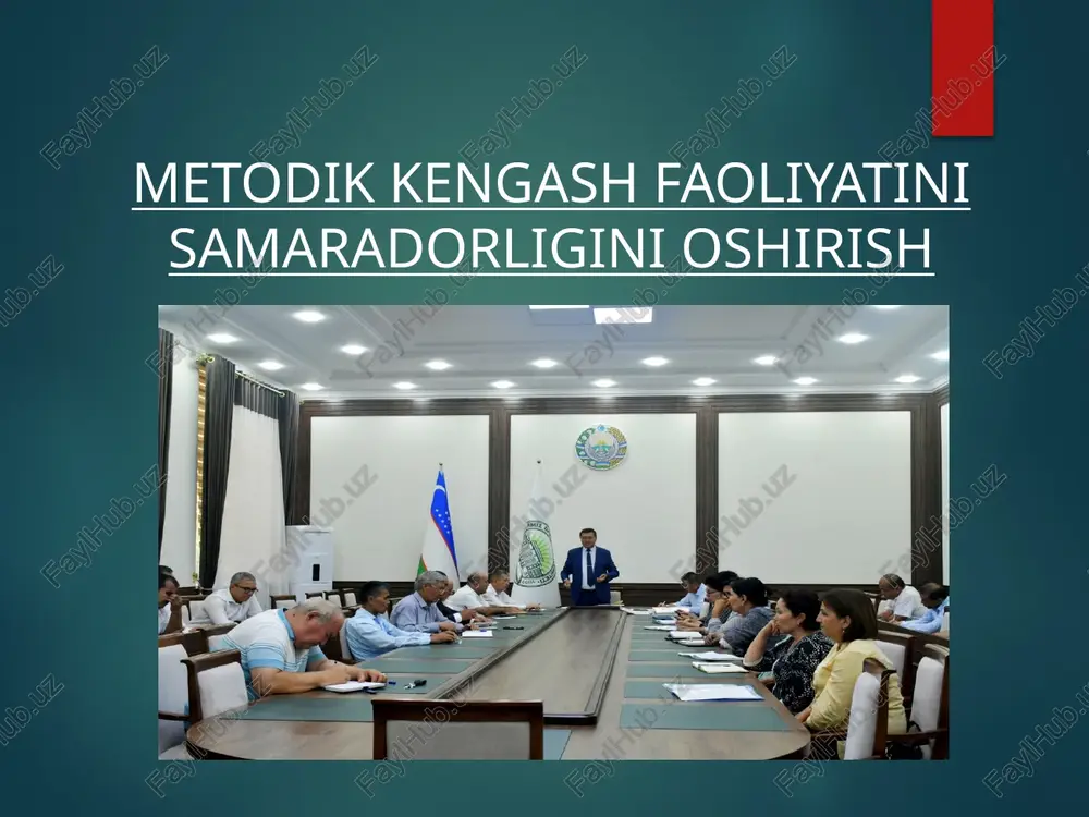 metodik kengash faoliyatini samaradorligini oshirish — PPTX