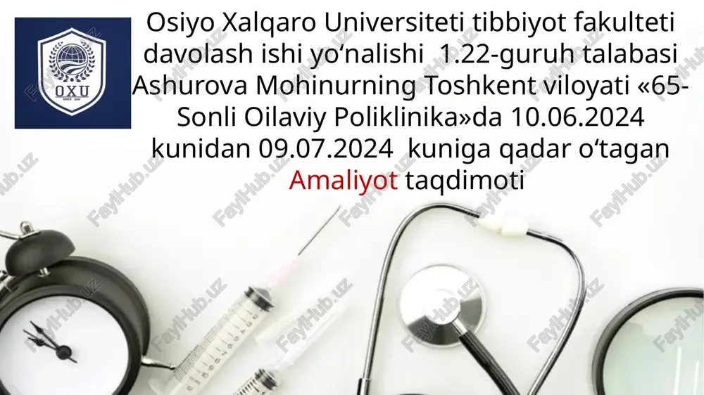 65-sonli oilaviy poliklinika — PPTX