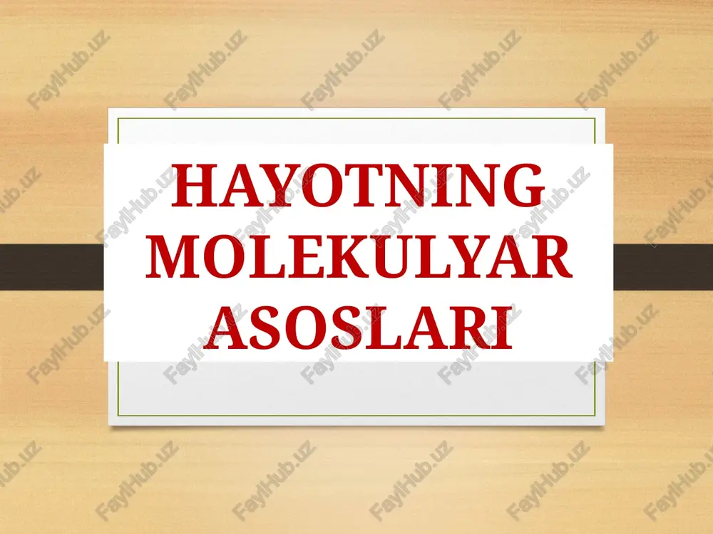 oqsillar oqsilarningxossalari — PPTX