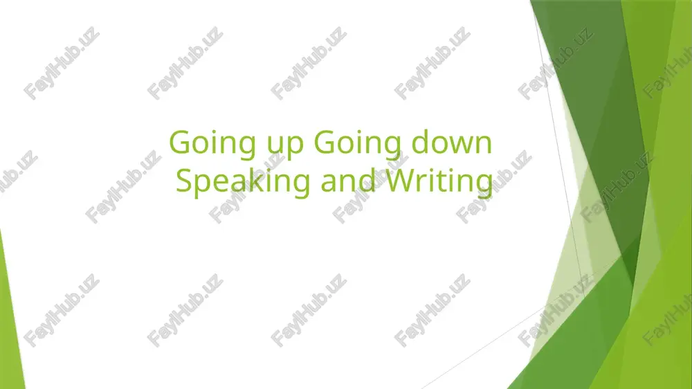 speaking and writing — PPTX