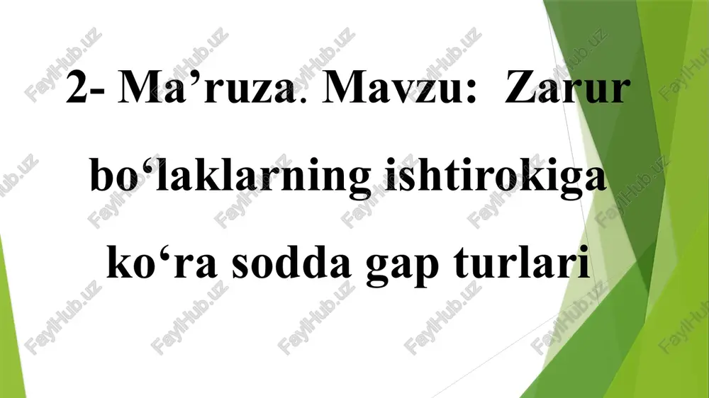 undalma haqida ma’lumot — PPTX