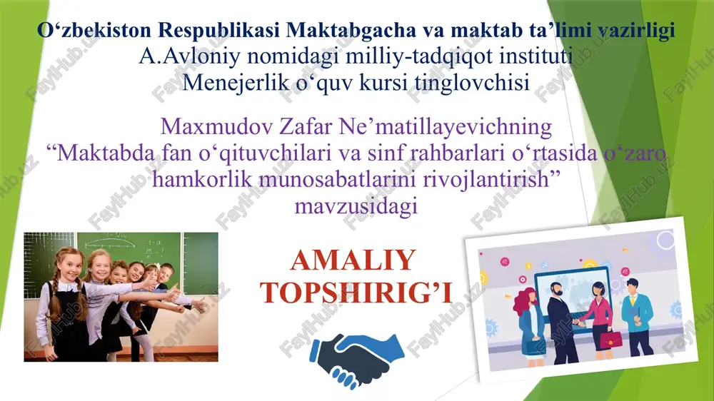 amaliy topshirig’i — PPTX