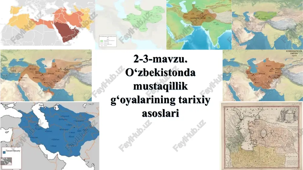 o‘zbekistonda mustaqillik g‘oyalarining tarixiy asoslari — PPT