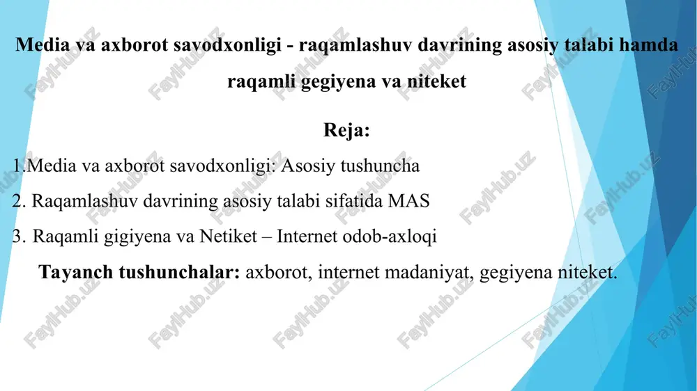media va axborot savodxonligi — PPT