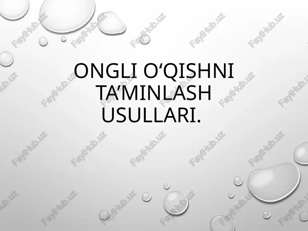 onglio‘qish — PPTX