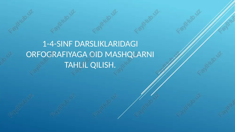 orfografiyaga oid mashqlar — PPTX