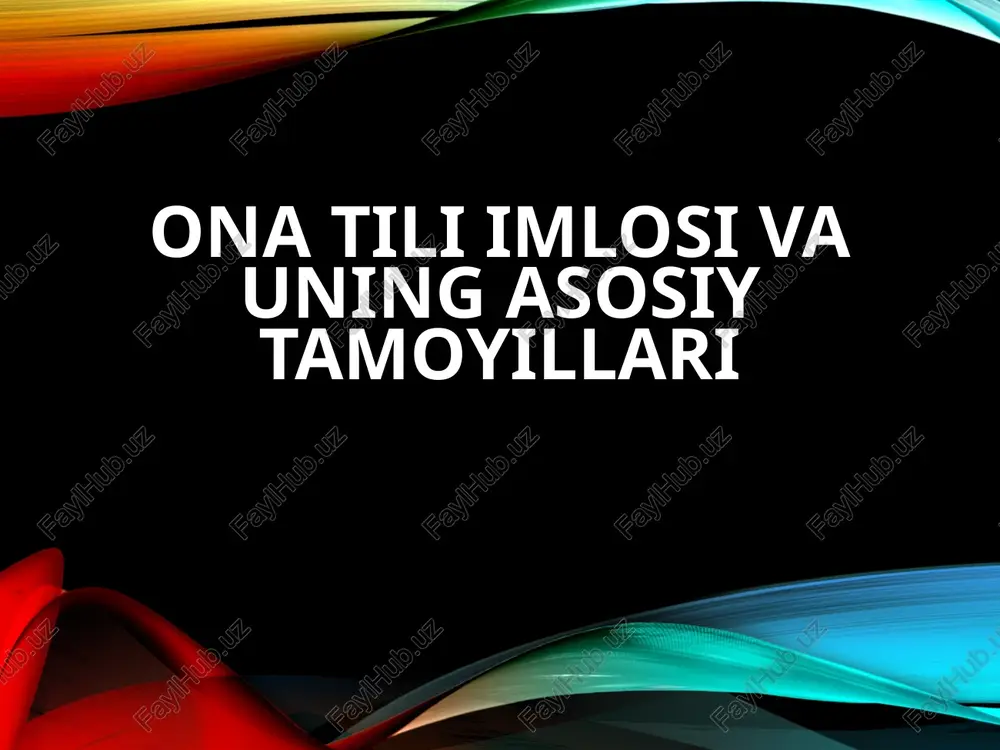 ona tili — PPTX