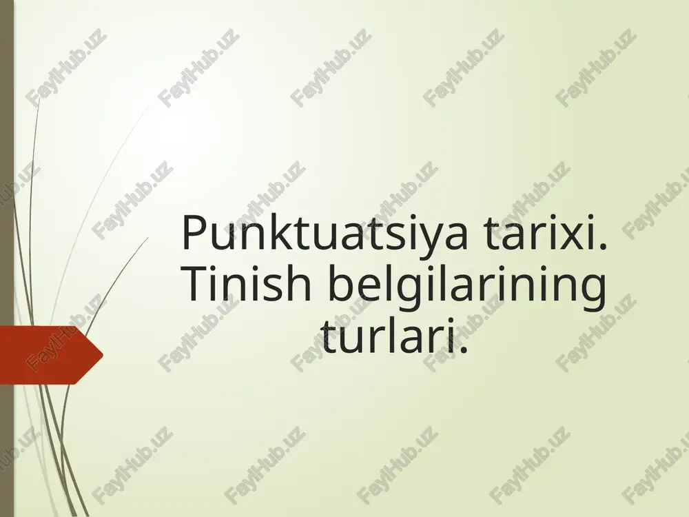punktuatsiya tarixi — PPTX