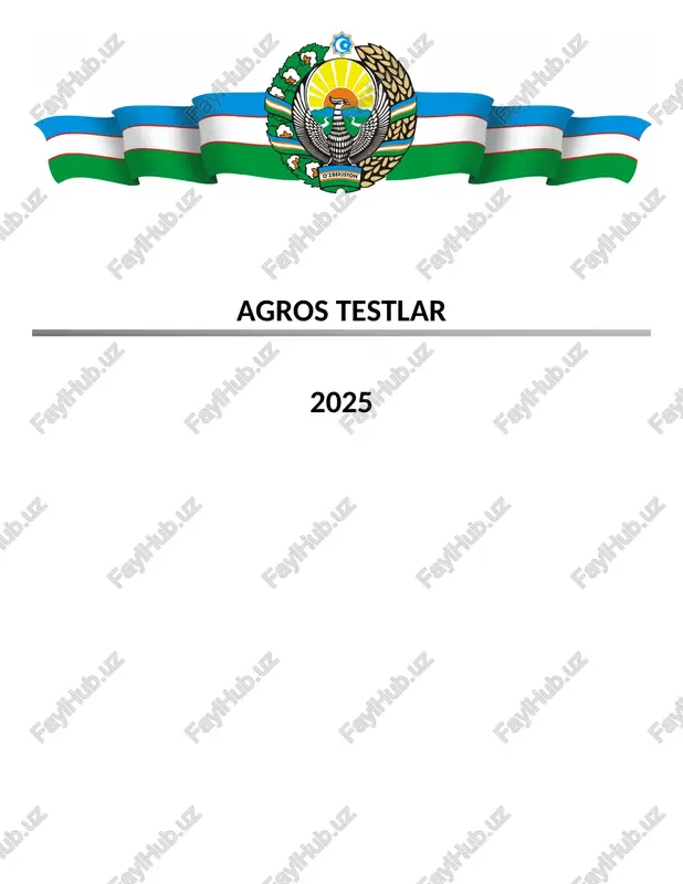agros testlar — DOCX