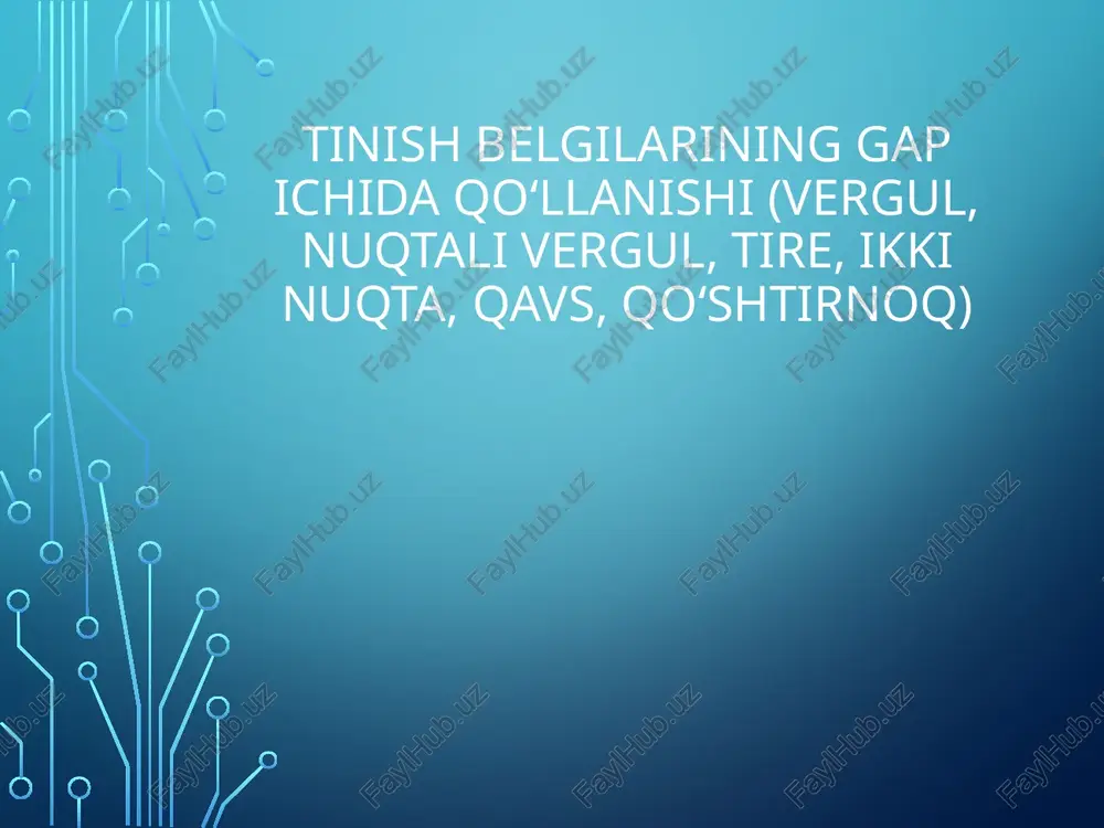 tinishbelgilarining qo‘llanishi — PPTX