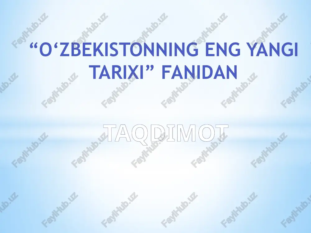 o‘zbekistonning eng yaxshi tarixi — PPTX
