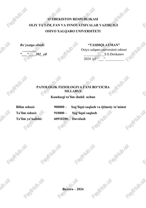 patologik fiziologiya — DOCX