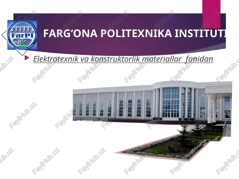 elektrotexnikva konstruktorlik materiallar — PPTX