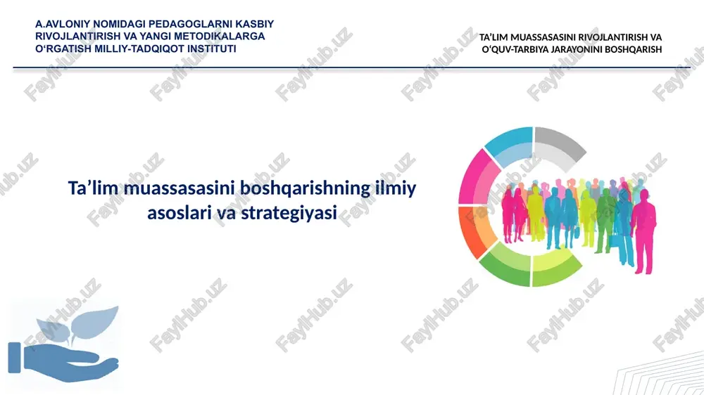 ta’lim muassasasini rivojlandirish va o‘quv-tarbiya jarayonini boshqarish — PPTX