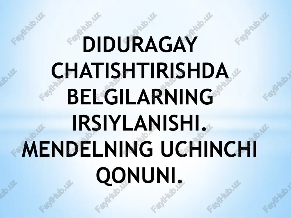 diduragaychatishtirish.mendeininguchinchiqonuni — PPTX