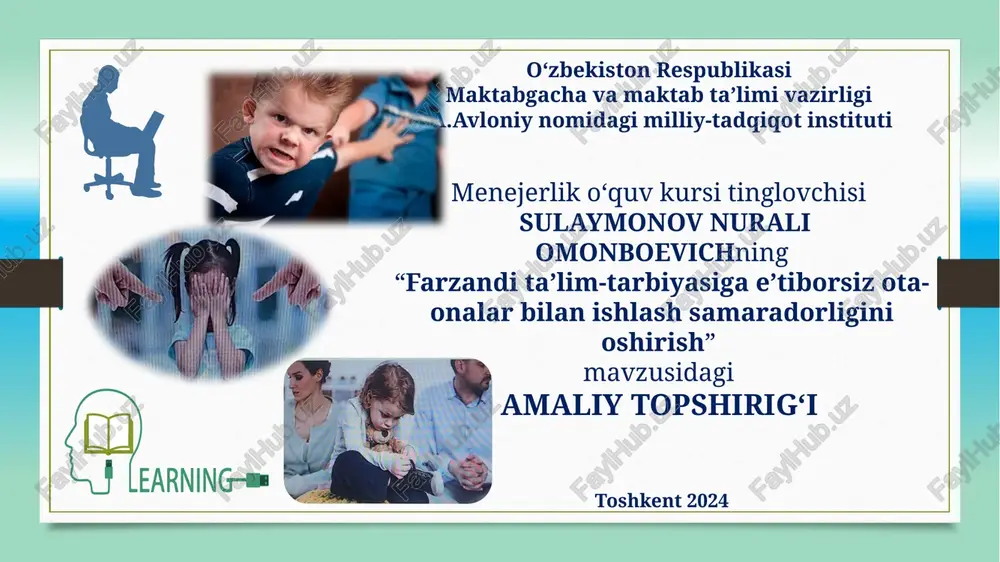 farzandi ta'lim-tarbiyasi — PPTX