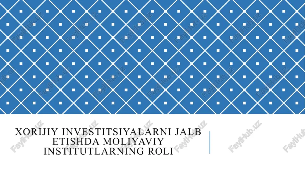 xalqaro moliyaviy institutlar — PPTX