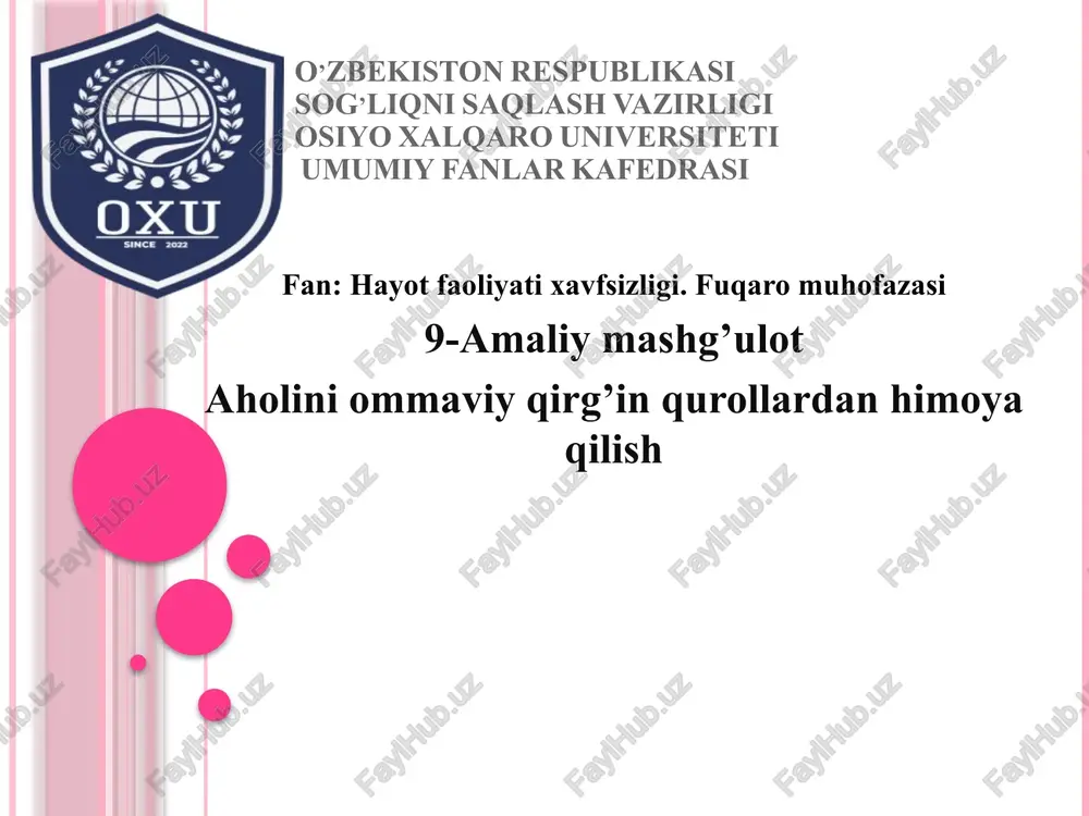 qirg’in qurollar va biologik qurollar — PPTX