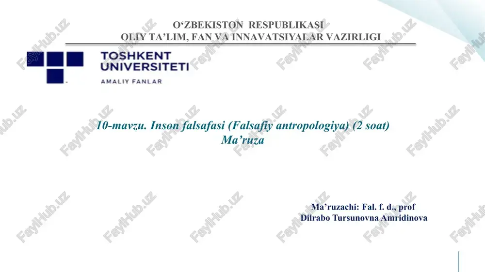 insonfalsafasi(falsafiyantropologiya) — PPTX