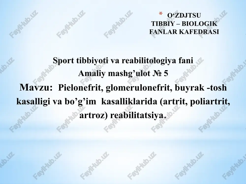 amaliy mashg’ulot № 5 — PPTX